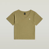 G-STAR Outlet Open V-Neck Relaxed Top Green