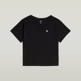G-STAR Outlet Open V-Neck Relaxed Top Black