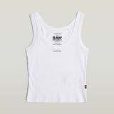 G-STAR Outlet Top Sin Mangas Slim Rib Blanco