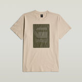 G-STAR Outlet Camiseta Burger Box Rain Loose Beige