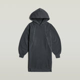 G-STAR Outlet Overdyed Hooded Sweater Dress Black