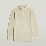 G-STAR Outlet Overdyed Half Zip Tweeter Beige