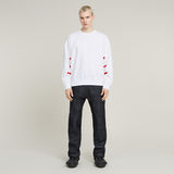G-STAR Outlet Sudadera Unisex Oversized WVB Blanco