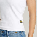 G-STAR Outlet Top Sin Mangas Slim Rib Blanco