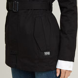 G-STAR Outlet Short Trench Coat Black