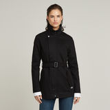 G-STAR Outlet Short Trench Coat Black