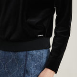 G-STAR Outlet Batwing Velvet Loose Sweater Black