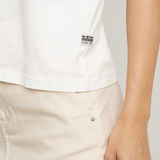 G-STAR Outlet Top Open V-Neck Relaxed Blanco