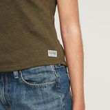 G-STAR Outlet Micro Placket Slim Top Green