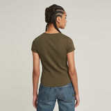 G-STAR Outlet Micro Placket Slim Top Green