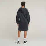 G-STAR Outlet Overdyed Hooded Sweater Dress Black