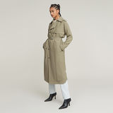 G-STAR Outlet Fluid Trench Coat Green