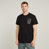 G-STAR Outlet Text Chest T-Shirt Black