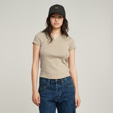 G-STAR Outlet Micro Placket Slim Top Beige