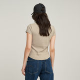 G-STAR Outlet Micro Placket Slim Top Beige