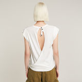 G-STAR Outlet Open Back Loose Sleeveless Top White