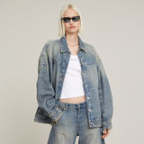 G-STAR Outlet Long Drifter Jacket Light blue