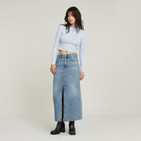 G-STAR Outlet Cropped Mock Slim Top Light blue