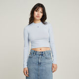 G-STAR Outlet Cropped Mock Slim Top Light blue