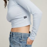 G-STAR Outlet Cropped Mock Slim Top Light blue