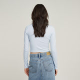 G-STAR Outlet Cropped Mock Slim Top Light blue