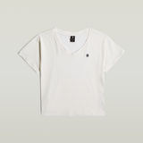 G-STAR Outlet Top Open V-Neck Relaxed Blanco