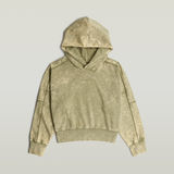 G-STAR Outlet Washed Embossed Oversized Hoodie Green