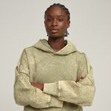 G-STAR Outlet Washed Embossed Oversized Hoodie Green