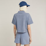 G-STAR Outlet Overdyed Polo Sweater Light blue
