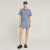 G-STAR Outlet Overdyed Polo Sweater Light blue