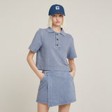G-STAR Outlet Overdyed Polo Sweater Light blue