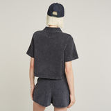 G-STAR Outlet Overdyed Polo Sweater Black