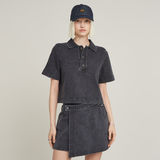 G-STAR Outlet Overdyed Polo Sweater Black