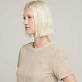 G-STAR Outlet Overdyed Front Seam Top Beige