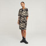 G-STAR Outlet Sprayed Letters Loose Dress Multi color