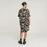 G-STAR Outlet Sprayed Letters Loose Dress Multi color