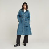 G-STAR Outlet Trench Rain Jacket Medium blue