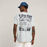 G-STAR Outlet Barcode Back Graphic Loose T-Shirt Grey