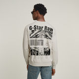 G-STAR Outlet Substance Back Graphic Relaxed Sweater White