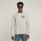 G-STAR Outlet Substance Back Graphic Relaxed Sweater White