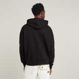 G-STAR Outlet Sudadera con capucha Multi Logo Loose Negro