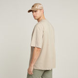 G-STAR Outlet Camiseta Center Chest Boxy Beige