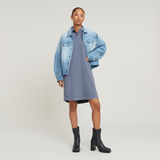 G-STAR Outlet Seam Detail Polo Dress Light blue