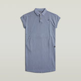 G-STAR Outlet Seam Detail Polo Dress Light blue