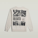G-STAR Outlet Substance Back Graphic Relaxed Sweater White