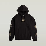 G-STAR Outlet Sudadera con capucha Multi Logo Loose Negro