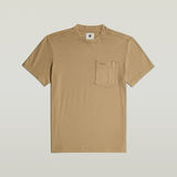 G-STAR Outlet Washed Pocket T-Shirt Beige