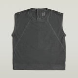 G-STAR Outlet Back Zip Overdyed Top Black