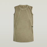 G-STAR Outlet Vestido Seam Detail Overdyed Loose Verde