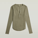 G-STAR Outlet Deep V-Neck Slim Top Green
